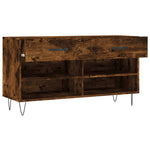 Shoe Bench Smoked Oak 102x35x55 cm Engineered Wood - Bargainia.com - 