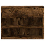 Shoe Bench Smoked Oak 60x30x45 cm Engineered Wood - Bargainia.com - 