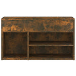 Shoe Bench Smoked Oak 80x30x45 cm Engineered Wood - Bargainia.com - 