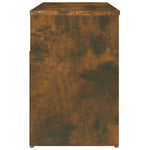 Shoe Bench Smoked Oak 80x30x45 cm Engineered Wood - Bargainia.com - 