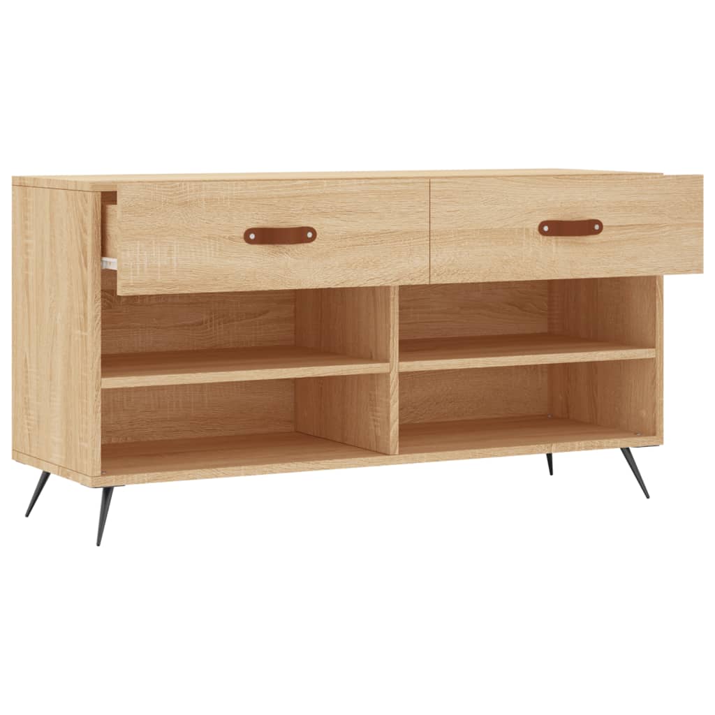 Shoe Bench Sonoma Oak 102x35x55 cm Engineered Wood - Bargainia.com - 