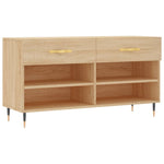 Shoe Bench Sonoma Oak 102x35x55 cm Engineered Wood - Bargainia.com - 