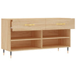 Shoe Bench Sonoma Oak 102x35x55 cm Engineered Wood - Bargainia.com - 