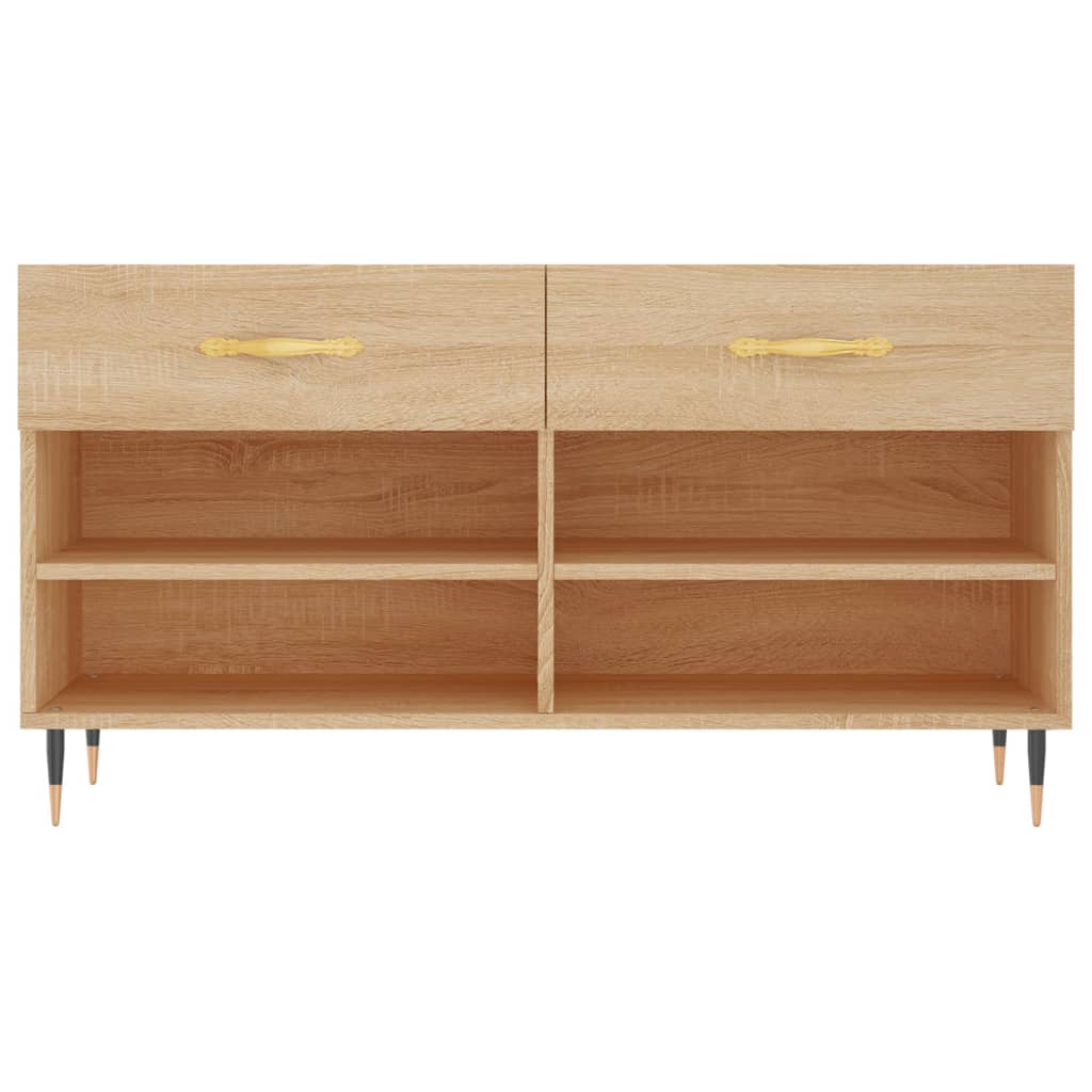 Shoe Bench Sonoma Oak 102x35x55 cm Engineered Wood - Bargainia.com - 