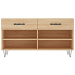 Shoe Bench Sonoma Oak 102x35x55 cm Engineered Wood - Bargainia.com - 