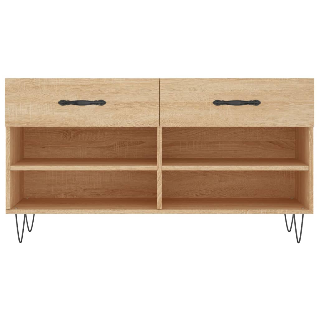 Shoe Bench Sonoma Oak 102x35x55 cm Engineered Wood - Bargainia.com - 