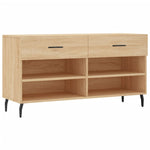 Shoe Bench Sonoma Oak 102x35x55 cm Engineered Wood - Bargainia.com - 