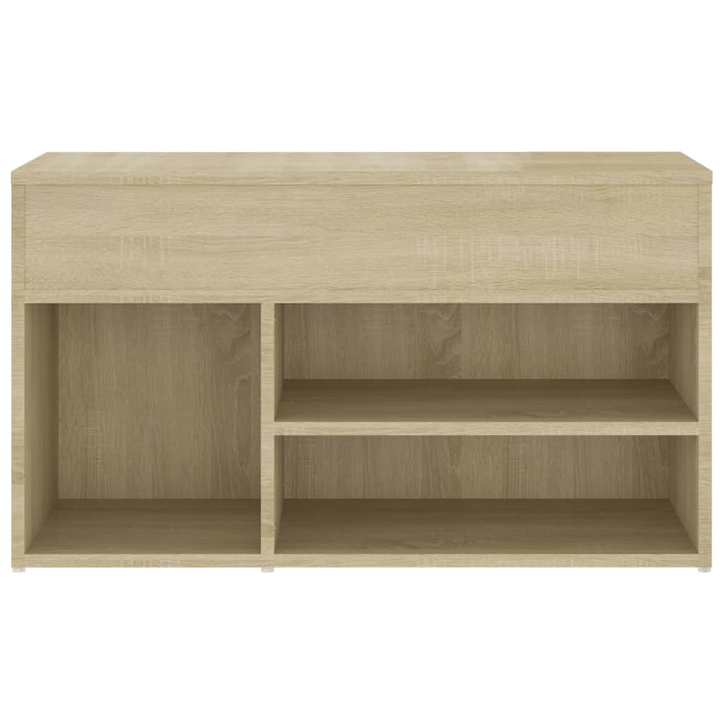 Shoe Bench Sonoma Oak 80x30x45 cm Engineered Wood - Bargainia.com - 