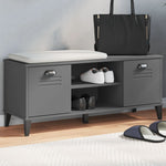 Shoe Bench VIKEN Anthracite Grey 106x35x45 cm Engineered Wood - Bargainia.com - 