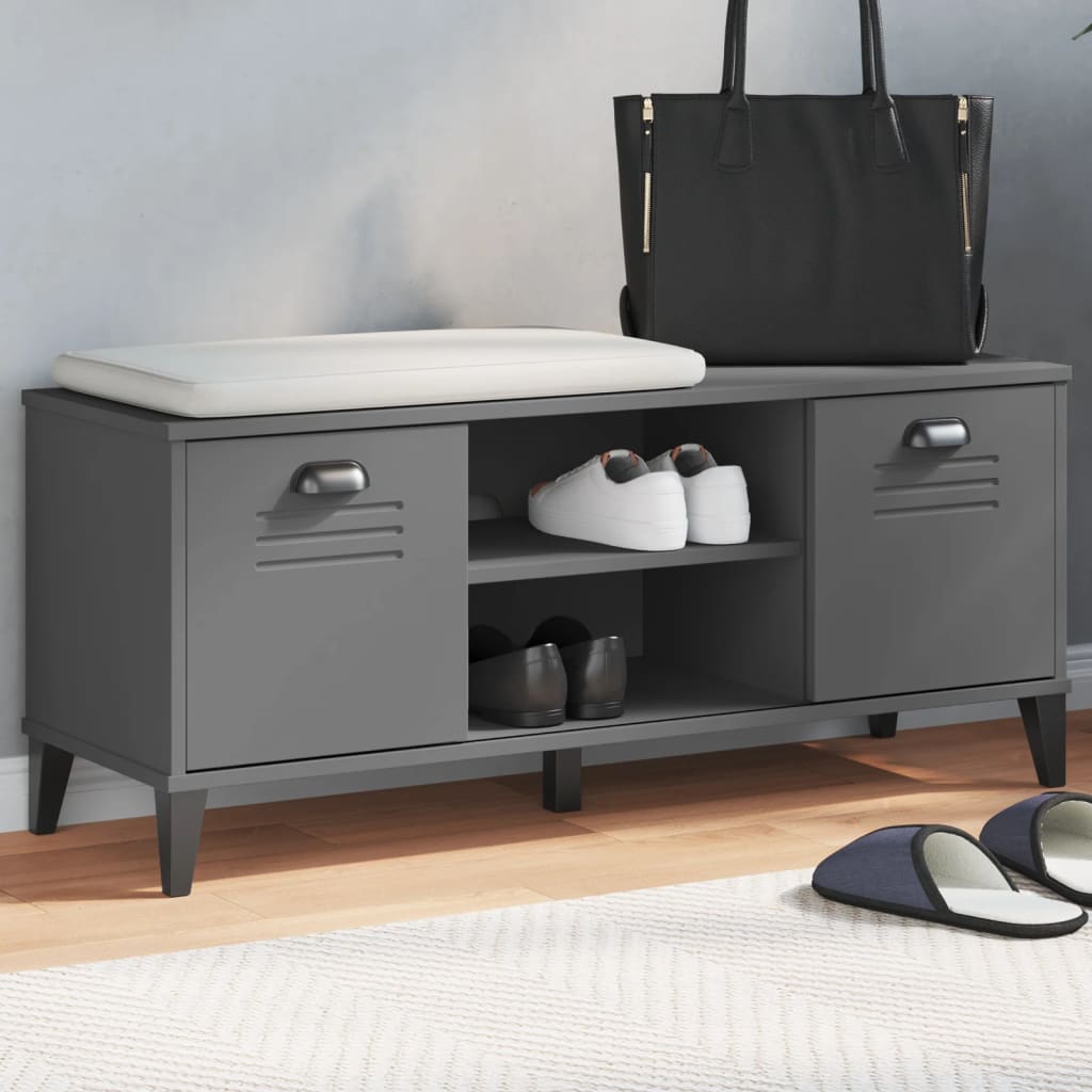 Shoe Bench VIKEN Anthracite Grey 106x35x45 cm Engineered Wood - Bargainia.com - 
