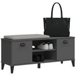 Shoe Bench VIKEN Anthracite Grey 106x35x45 cm Engineered Wood - Bargainia.com - 