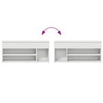 Shoe Bench White 102x30.5x45 cm Engineered Wood - Bargainia.com - 