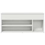 Shoe Bench White 102x30.5x45 cm Engineered Wood - Bargainia.com - 