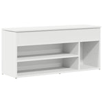 Shoe Bench White 102x30.5x45 cm Engineered Wood - Bargainia.com - 