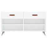 Shoe Bench White 102x35x55 cm Engineered Wood - Bargainia.com - 