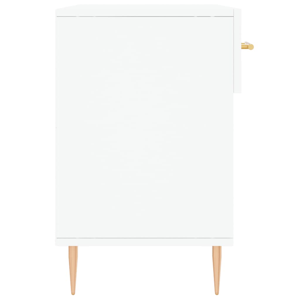 Shoe Bench White 102x35x55 cm Engineered Wood - Bargainia.com - 