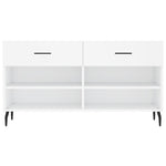 Shoe Bench White 102x35x55 cm Engineered Wood - Bargainia.com - 