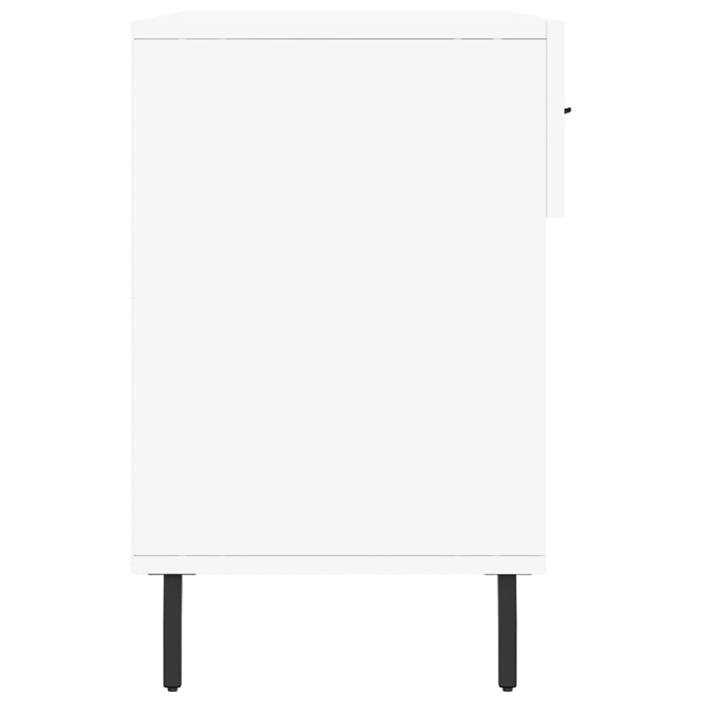 Shoe Bench White 102x35x55 cm Engineered Wood - Bargainia.com - 