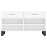 Shoe Bench White 102x35x55 cm Engineered Wood - Bargainia.com - 