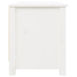 Shoe Bench White 110x38x45.5 cm Solid Wood Pine - Bargainia.com - 