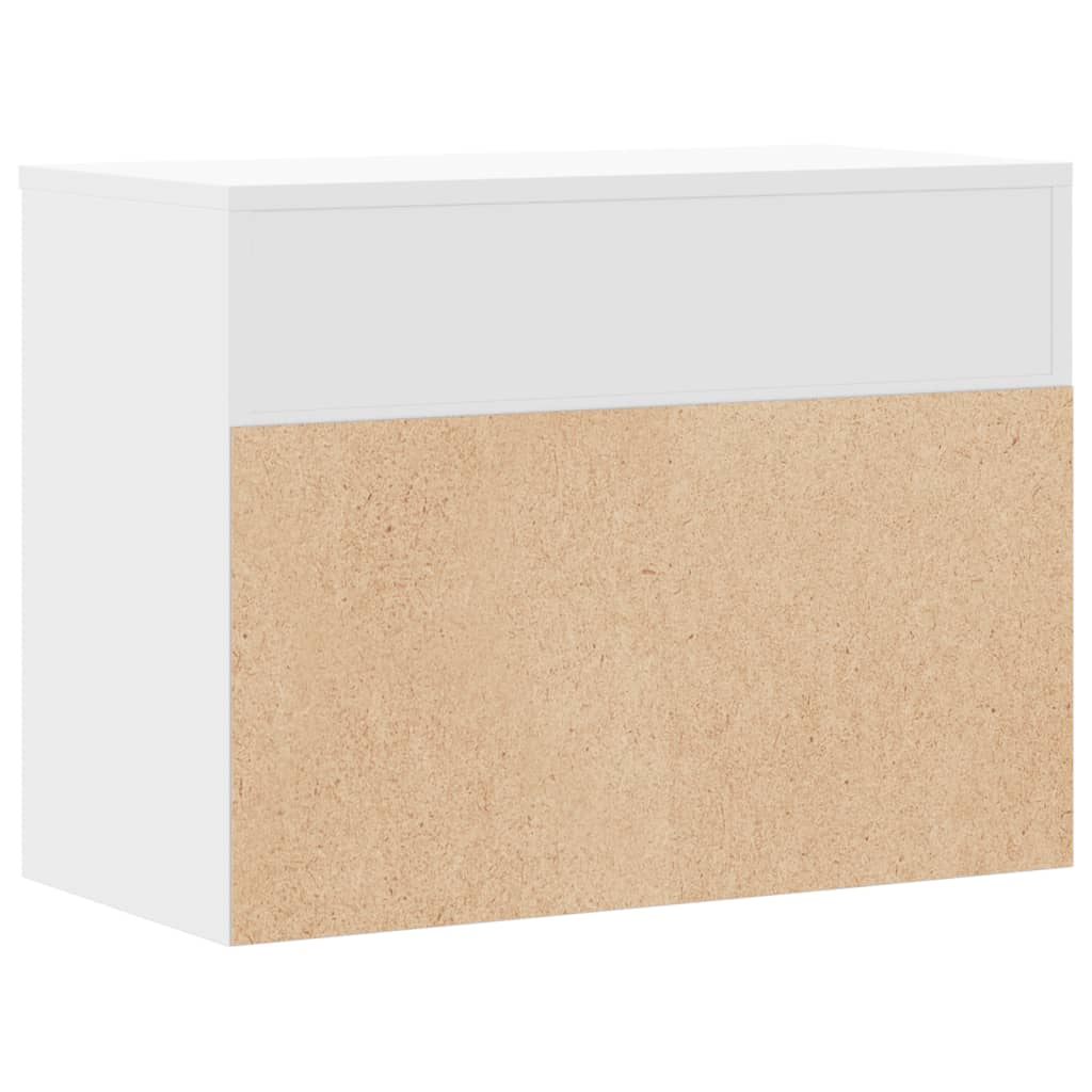 Shoe Bench White 60x30x45 cm Engineered Wood - Bargainia.com - 