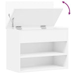 Shoe Bench White 60x30x45 cm Engineered Wood - Bargainia.com - 