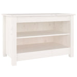Shoe Bench White 70x38x45.5 cm Solid Wood Pine - Bargainia.com - 