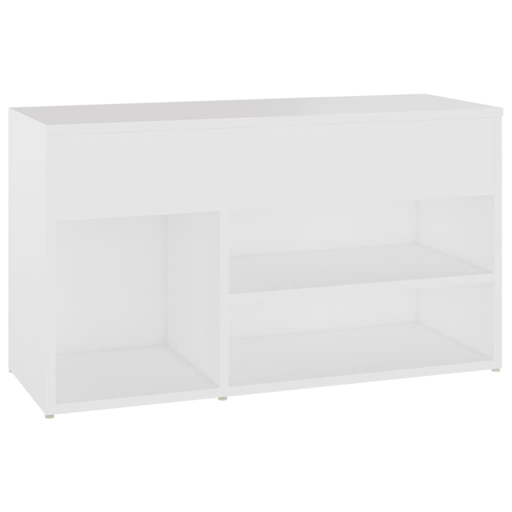 Shoe Bench White 80x30x45 cm Engineered Wood - Bargainia.com - 