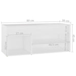 Shoe Bench White 80x30x45 cm Engineered Wood - Bargainia.com - 