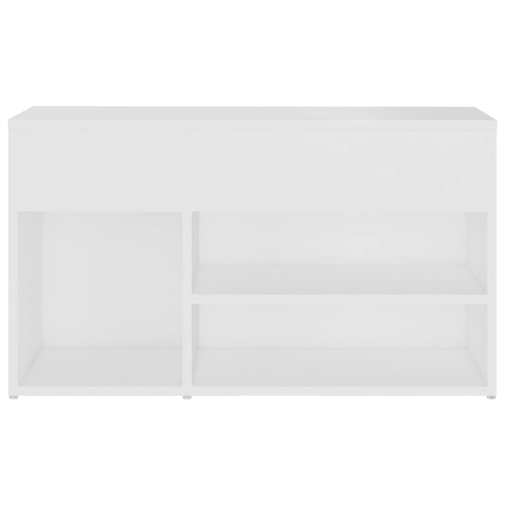 Shoe Bench White 80x30x45 cm Engineered Wood - Bargainia.com - 