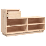 Shoe Cabinet 110x34x61 cm Solid Wood Pine - Bargainia.com - 
