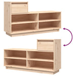 Shoe Cabinet 110x34x61 cm Solid Wood Pine - Bargainia.com - 