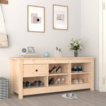 Shoe Cabinet 110x38x45.5 cm Solid Wood Pine - Bargainia.com - 