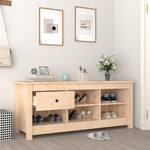 Shoe Cabinet 110x38x45.5 cm Solid Wood Pine - Bargainia.com - 