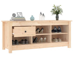 Shoe Cabinet 110x38x45.5 cm Solid Wood Pine - Bargainia.com - 
