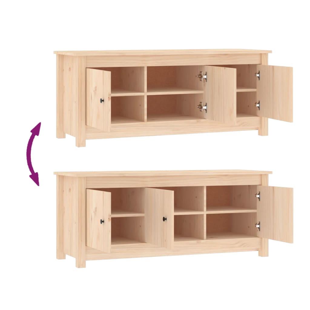 Shoe Cabinet 110x38x45.5 cm Solid Wood Pine - Bargainia.com - 
