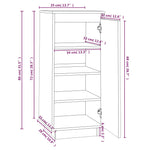 Shoe Cabinet 35x35x80 cm Solid Wood Pine - Bargainia.com - 