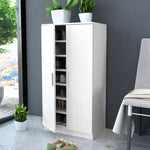 Shoe Cabinet 7 Shelves White - Bargainia.com - 