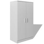 Shoe Cabinet 7 Shelves White - Bargainia.com - 