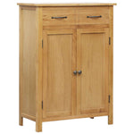 Shoe Cabinet 76x37x105 cm Solid Oak Wood - Bargainia.com - 