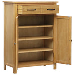 Shoe Cabinet 76x37x105 cm Solid Oak Wood - Bargainia.com - 