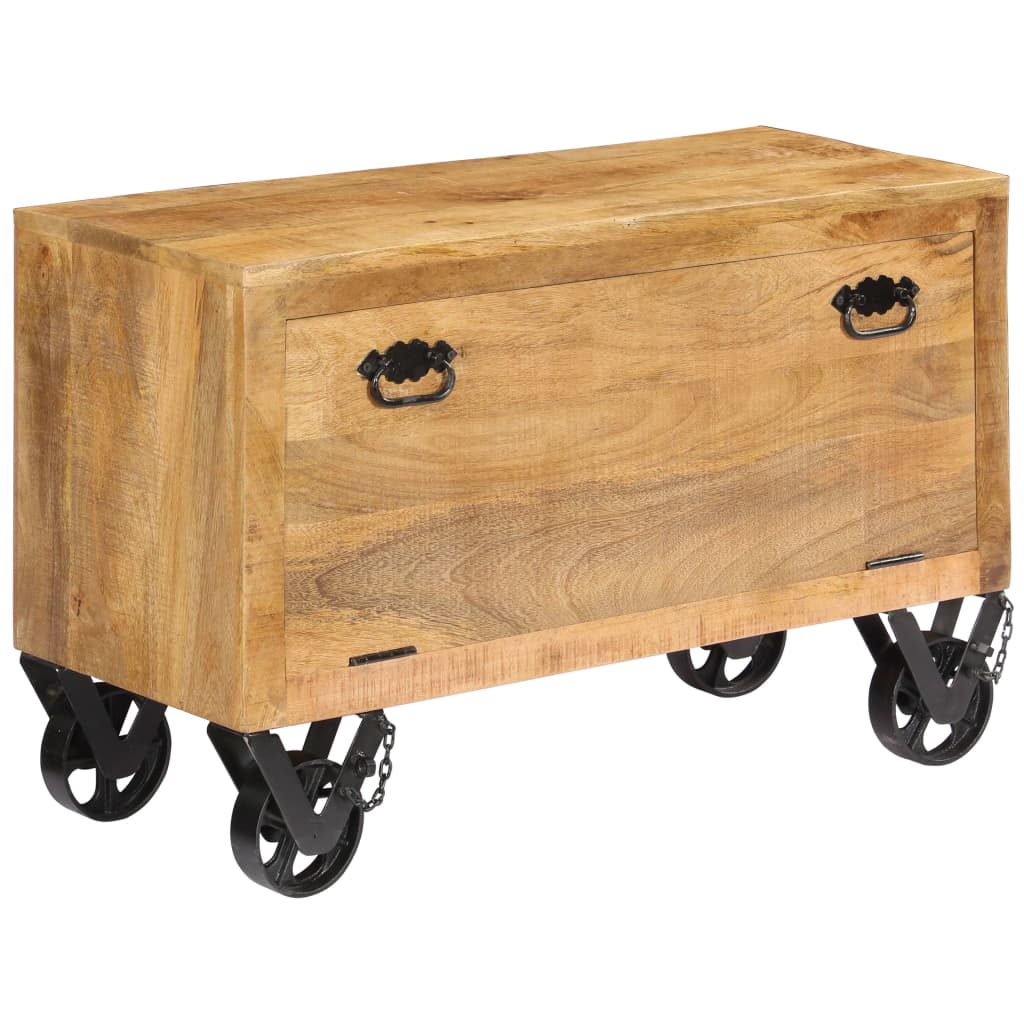 Shoe Cabinet 86x35x55 cm Solid Mango Wood - Bargainia.com - 