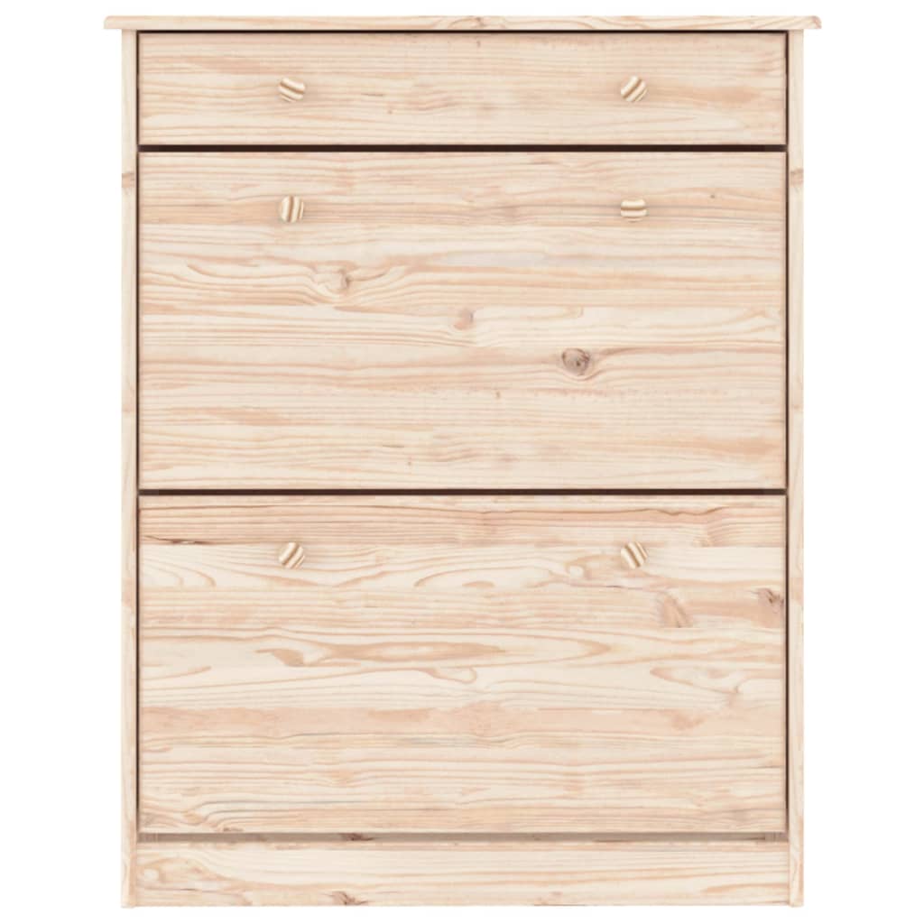 Shoe Cabinet ALTA 77x35x96 cm Solid Wood Pine - Bargainia.com - 