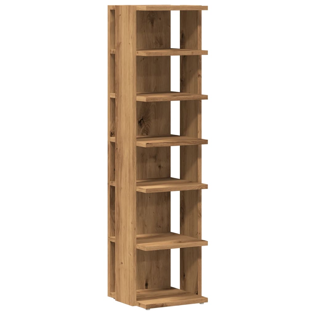 Shoe Cabinet Artisan Oak 28x27x102 cm Engineered Wood - Bargainia.com - 