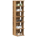 Shoe Cabinet Artisan Oak 28x27x102 cm Engineered Wood - Bargainia.com - 