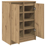 Shoe Cabinet Artisan Oak 57x34x76 cm Engineered Wood - Bargainia.com - 