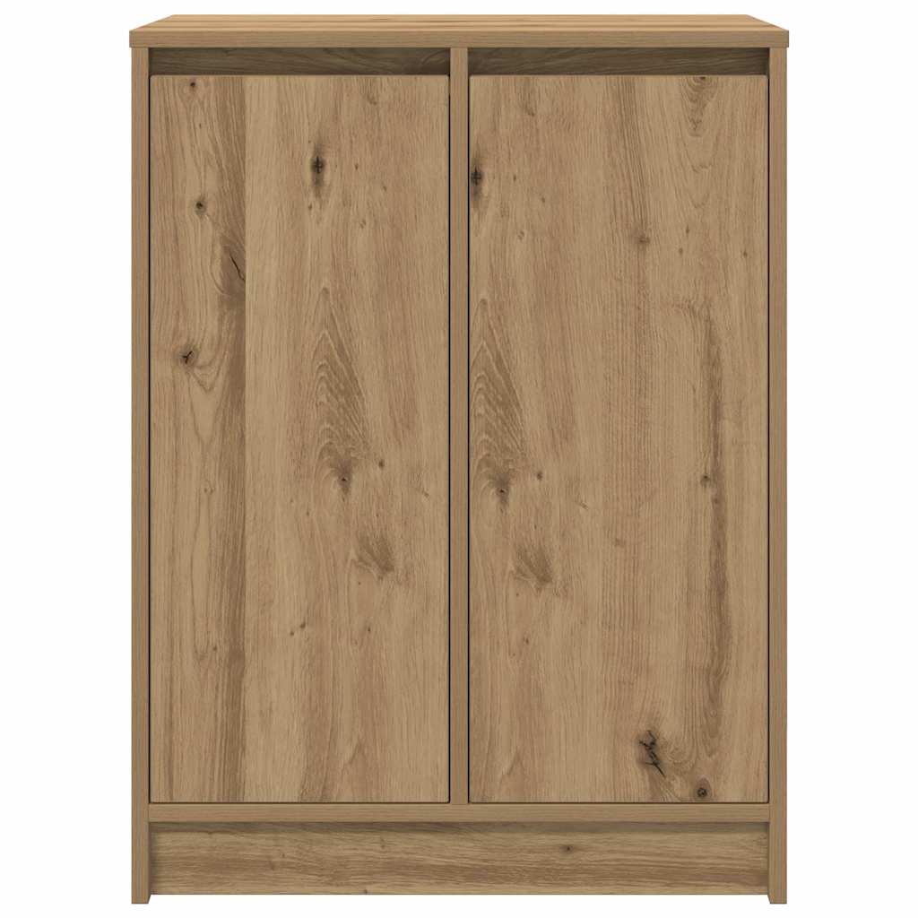 Shoe Cabinet Artisan Oak 57x34x76 cm Engineered Wood - Bargainia.com - 
