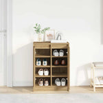 Shoe Cabinet Artisan Oak 57x34x76 cm Engineered Wood - Bargainia.com - 