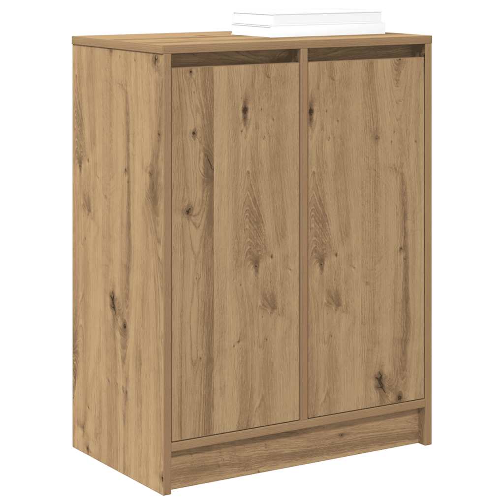 Shoe Cabinet Artisan Oak 57x34x76 cm Engineered Wood - Bargainia.com - 