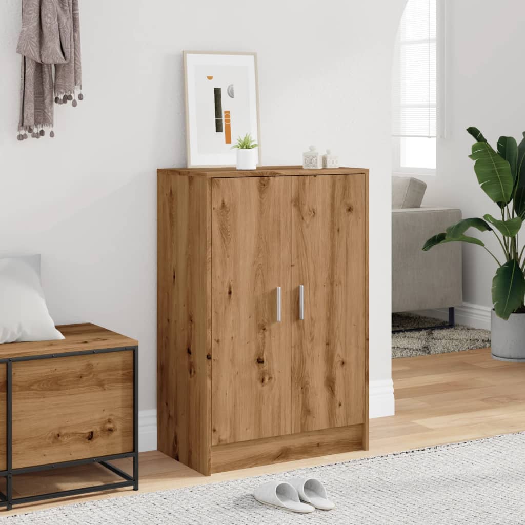 Shoe Cabinet Artisan Oak 60x35x92 cm Engineered Wood - Bargainia.com - 